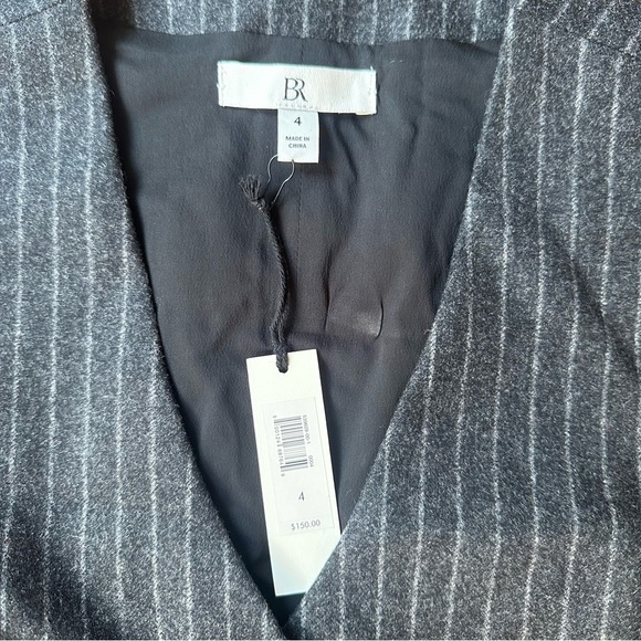 NWT Banana Republic Wool Pinstripe Button-Up Vest - Picture 2 of 3